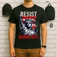 Resist Resistance Statue Of Liberty Hands Off Protest USA  T-Shirt thumb 6