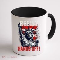 Resist Resistance Statue Of Liberty Hands Off Protest USA  Coffee Mug thumb 1