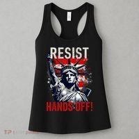 Resist Resistance Statue Of Liberty Hands Off Protest USA  Women's Tank Top thumb 3