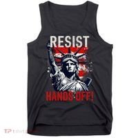 Resist Resistance Statue Of Liberty Hands Off Protest USA  Tank Top thumb 0