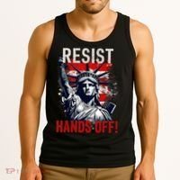 Resist Resistance Statue Of Liberty Hands Off Protest USA  Tank Top thumb 3