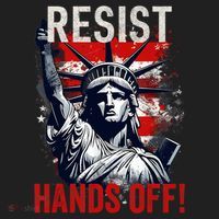 Resist Resistance Statue Of Liberty Hands Off Protest USA  Golf Towel thumb 3