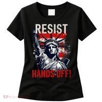 Resist Resistance Statue Of Liberty Hands Off Protest USA  Women's T-Shirt thumb 0