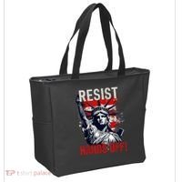 Resist Resistance Statue Of Liberty Hands Off Protest USA  Tote Bag thumb 2