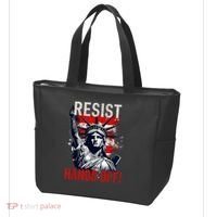 Resist Resistance Statue Of Liberty Hands Off Protest USA  Tote Bag thumb 3
