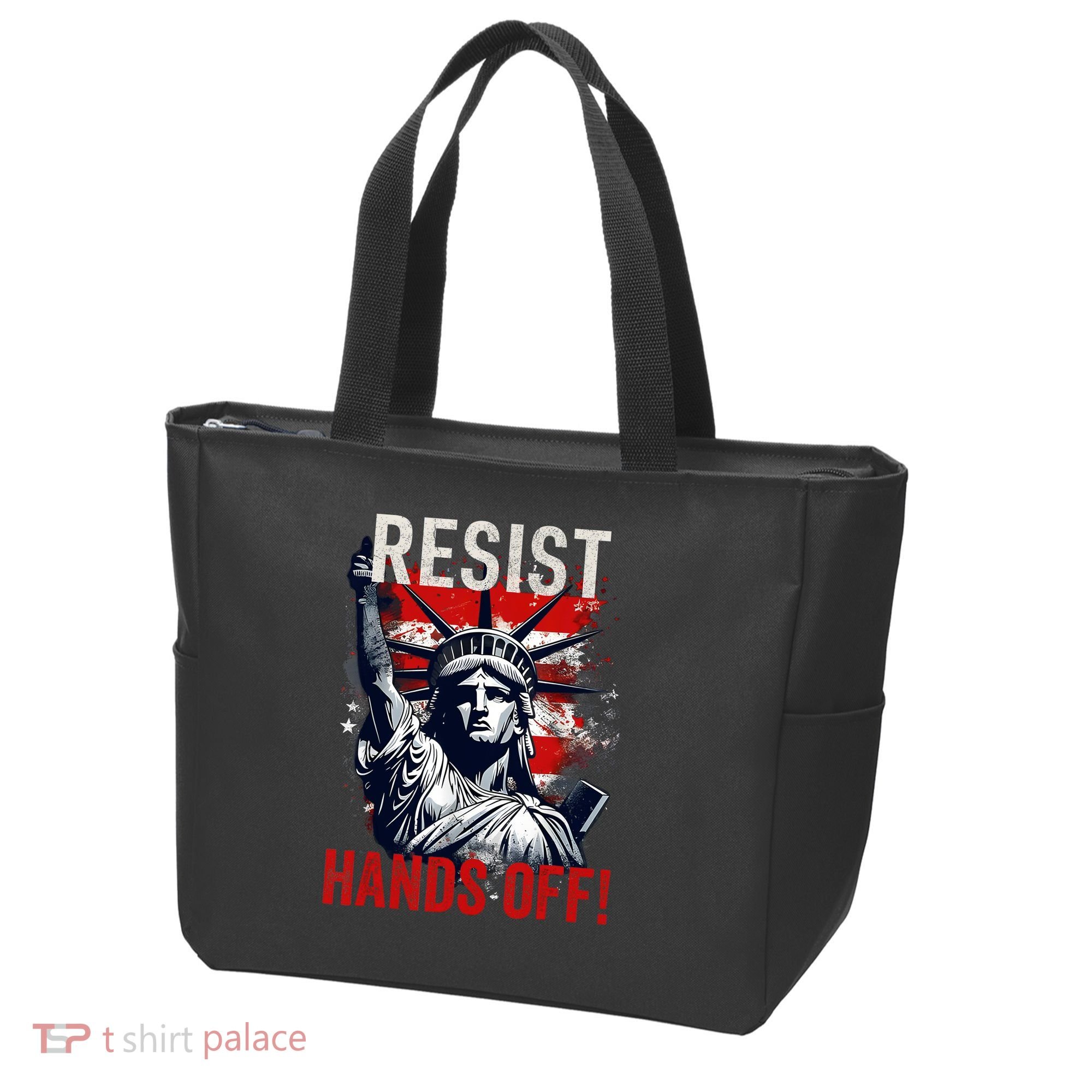 Resist Resistance Statue Of Liberty Hands Off Protest USA  Tote Bag