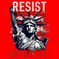 Resist Resistance Statue Of Liberty Hands Off Protest USA  Santa Hat thumb 1