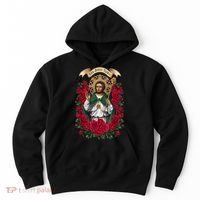 Red Roses San Judas Tadeo Con Bandera De MéXico God Hoodie thumb 0