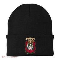 Red Roses San Judas Tadeo Con Bandera De MéXico God Beanie thumb 0