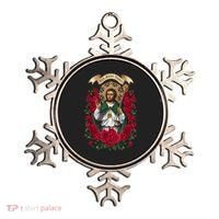 Red Roses San Judas Tadeo Con Bandera De MéXico God Ornament thumb 0