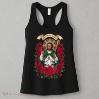 Red Roses San Judas Tadeo Con Bandera De MéXico God Women's Tank Top thumb 3