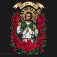Red Roses San Judas Tadeo Con Bandera De MéXico God Kids Hoodie thumb 5