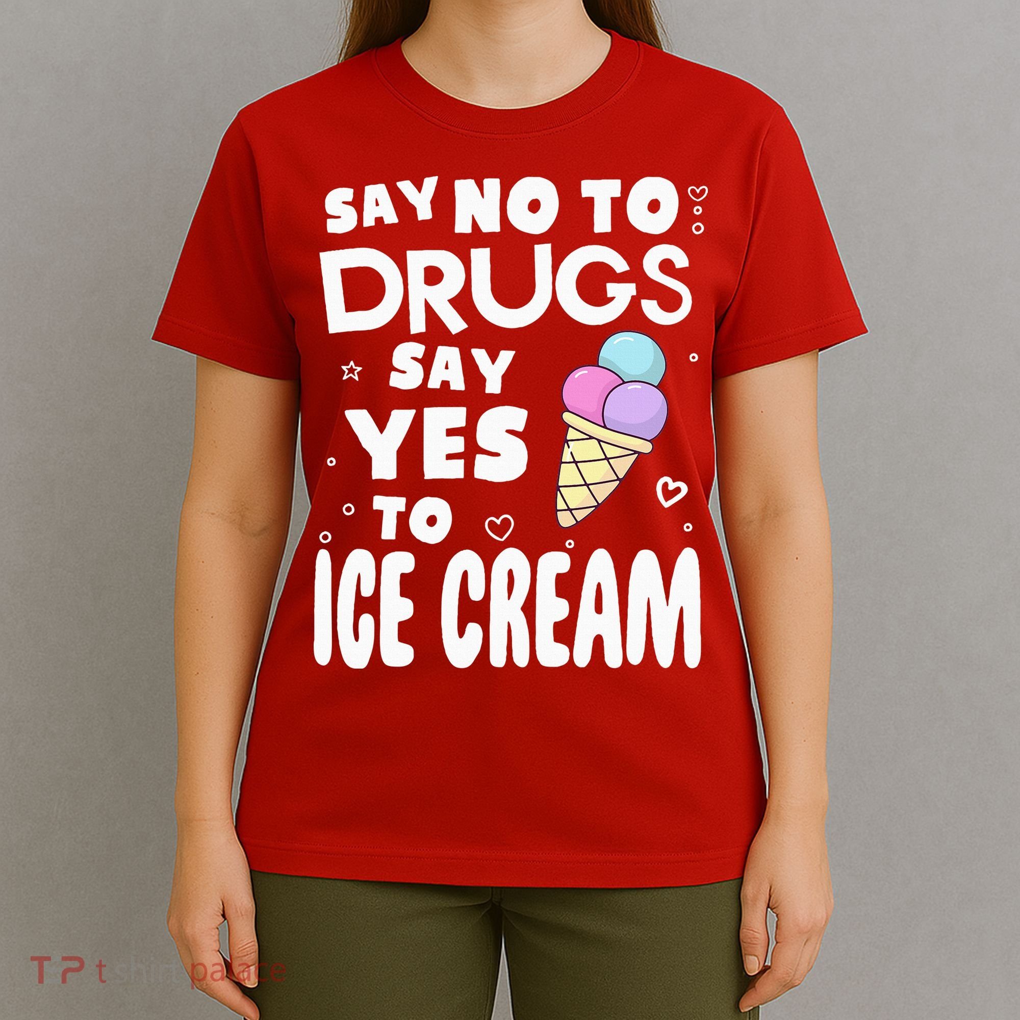 Red Ribbon Squad Week Say No To Say Yes To ICE CREAM T-Shirt