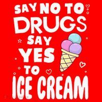 Red Ribbon Squad Week Say No To Say Yes To ICE CREAM Kids Sweatshirt thumb 2