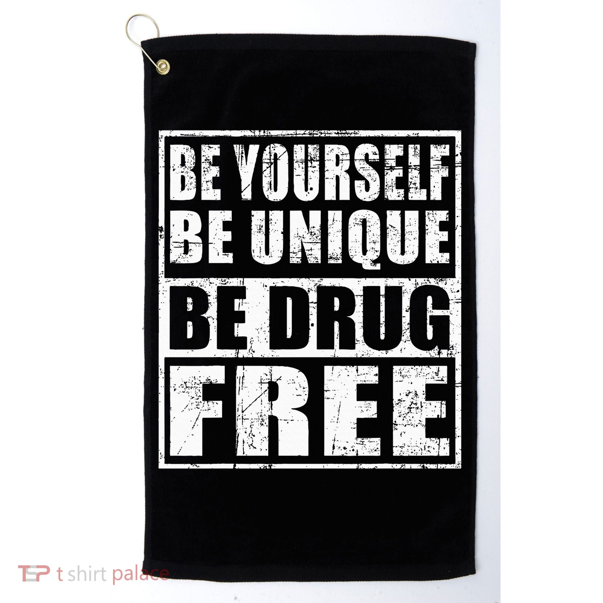 Red Ribbon Squad Week Be Yourself Be Unique Be Drug Free Golf Towel