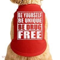 Red Ribbon Squad Week Be Yourself Be Unique Be Drug Free Doggie Tank thumb 0