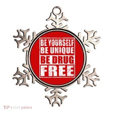 Red Ribbon Squad Week Be Yourself Be Unique Be Drug Free Ornament