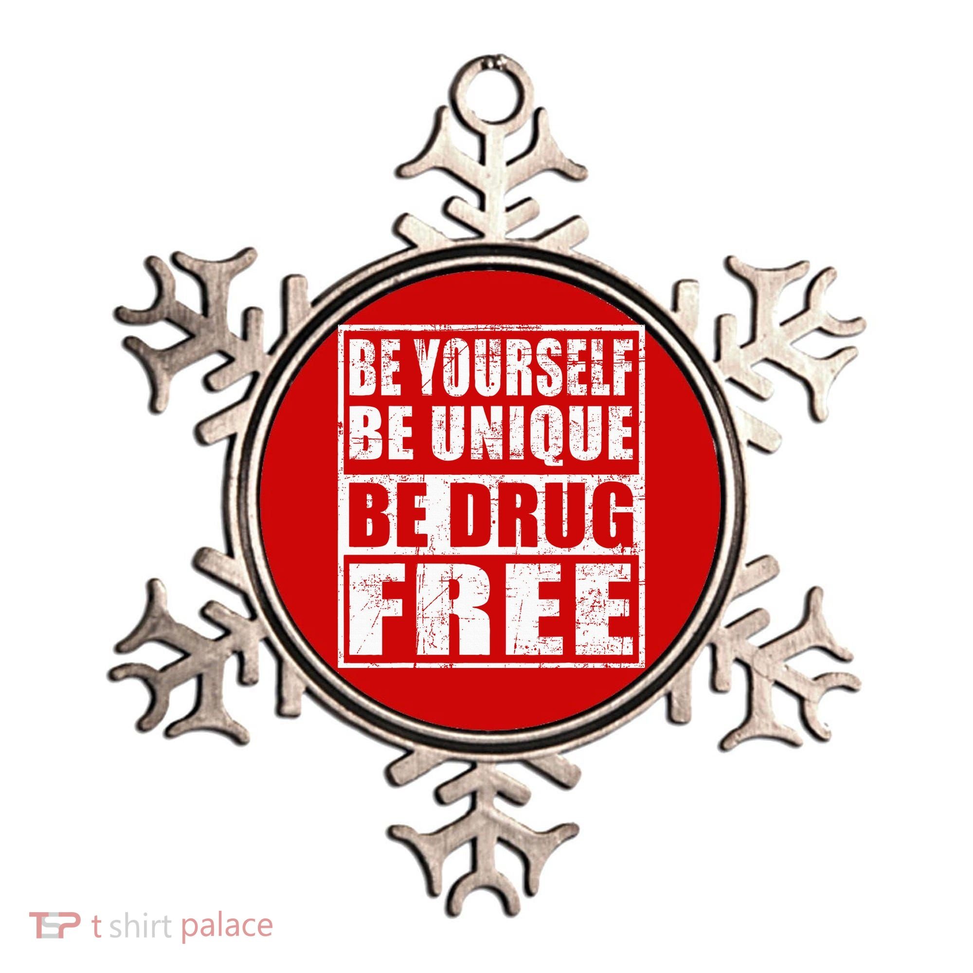 Red Ribbon Squad Week Be Yourself Be Unique Be Drug Free Ornament