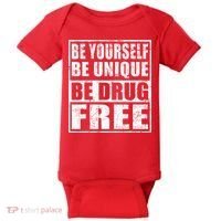Red Ribbon Squad Week Be Yourself Be Unique Be Drug Free Baby Bodysuit thumb 0