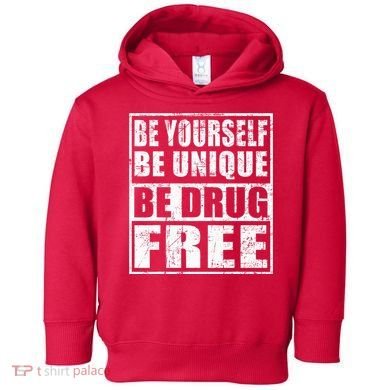 Red Ribbon Squad Week Be Yourself Be Unique Be Drug Free Toddler Hoodie