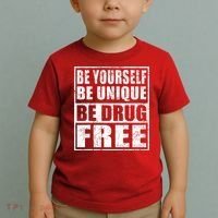Red Ribbon Squad Week Be Yourself Be Unique Be Drug Free Toddler T-Shirt thumb 2
