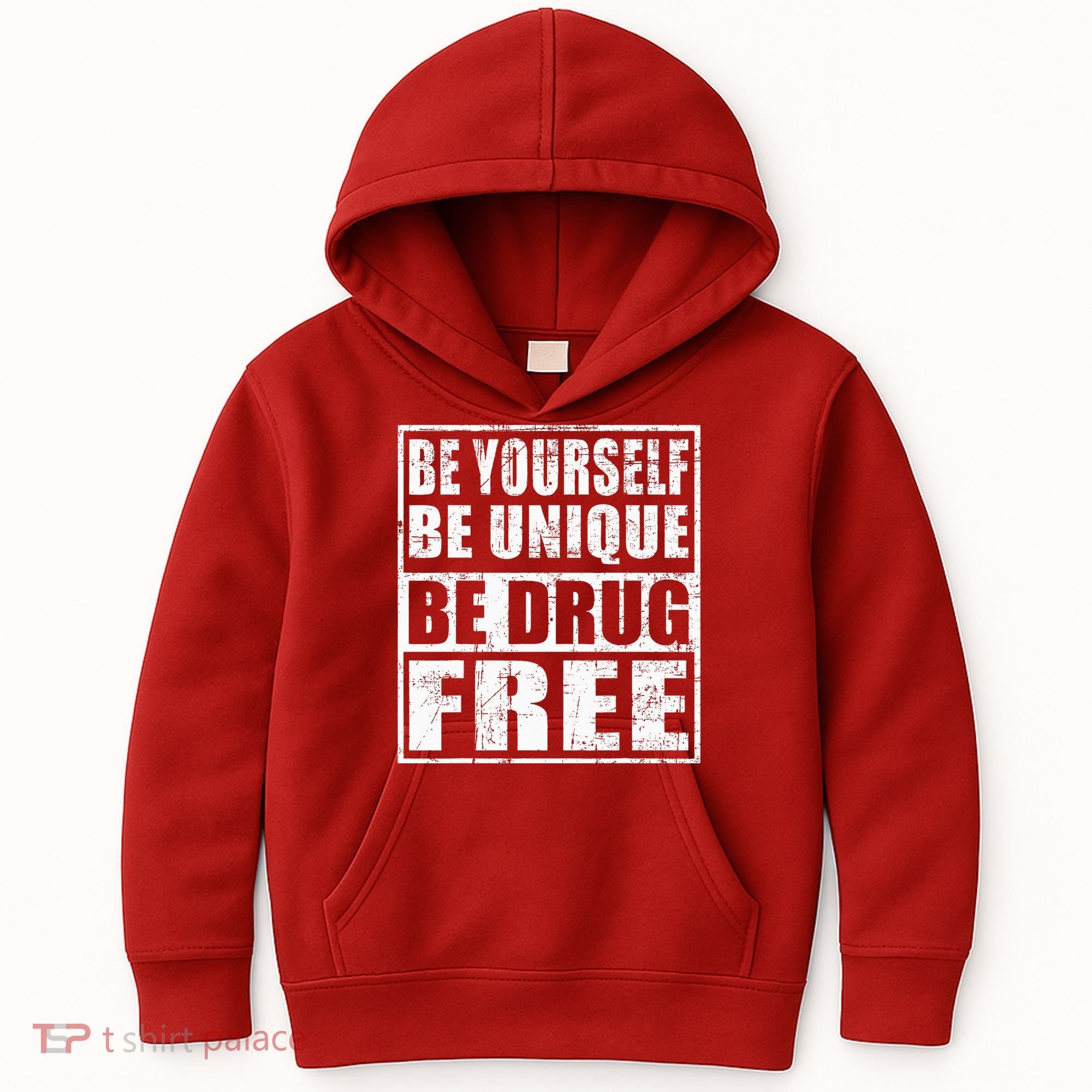 Red Ribbon Squad Week Be Yourself Be Unique Be Drug Free Kids Hoodie