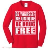 Red Ribbon Squad Week Be Yourself Be Unique Be Drug Free Kids Long Sleeve Shirt thumb 0