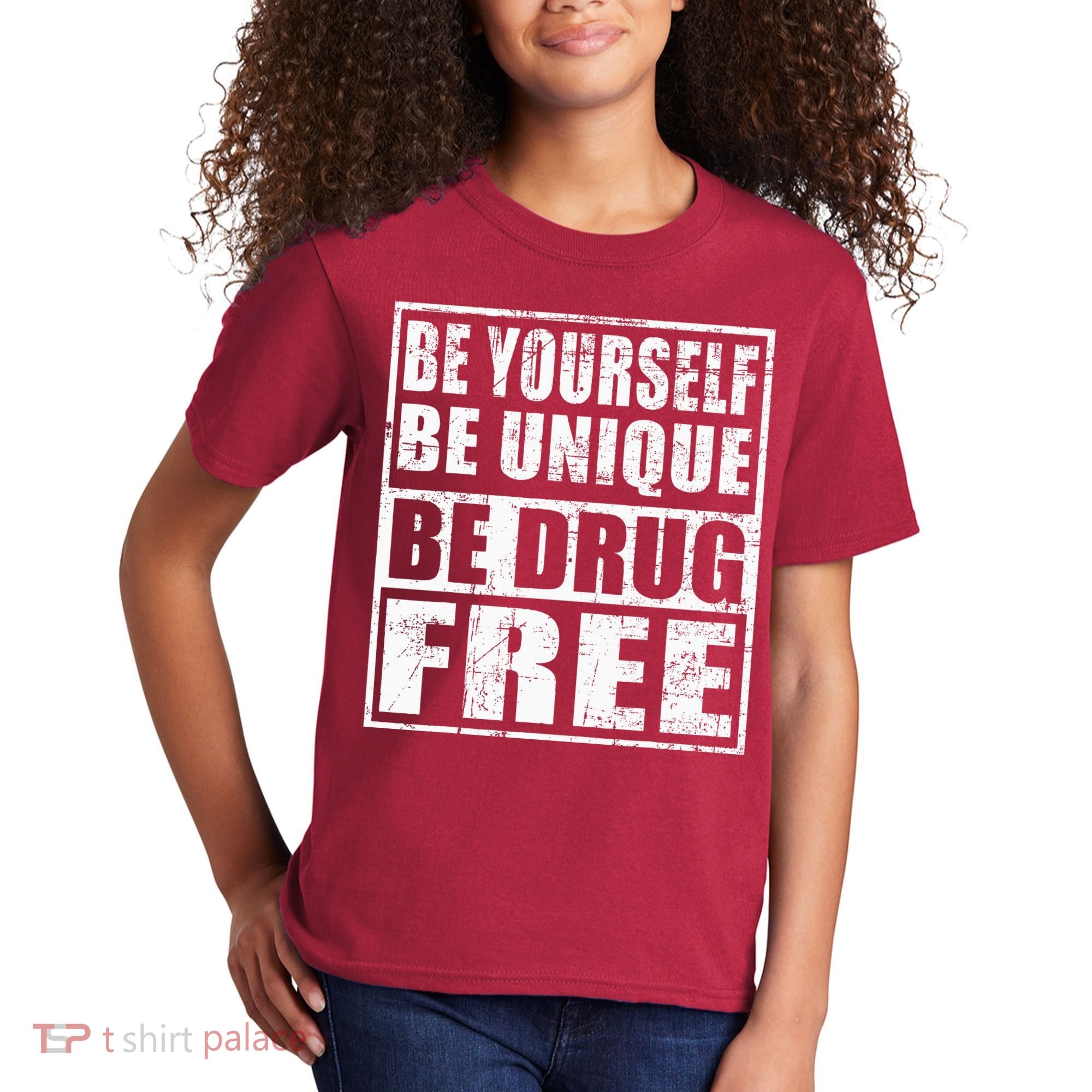 Red Ribbon Squad Week Be Yourself Be Unique Be Drug Free Kids T-Shirt