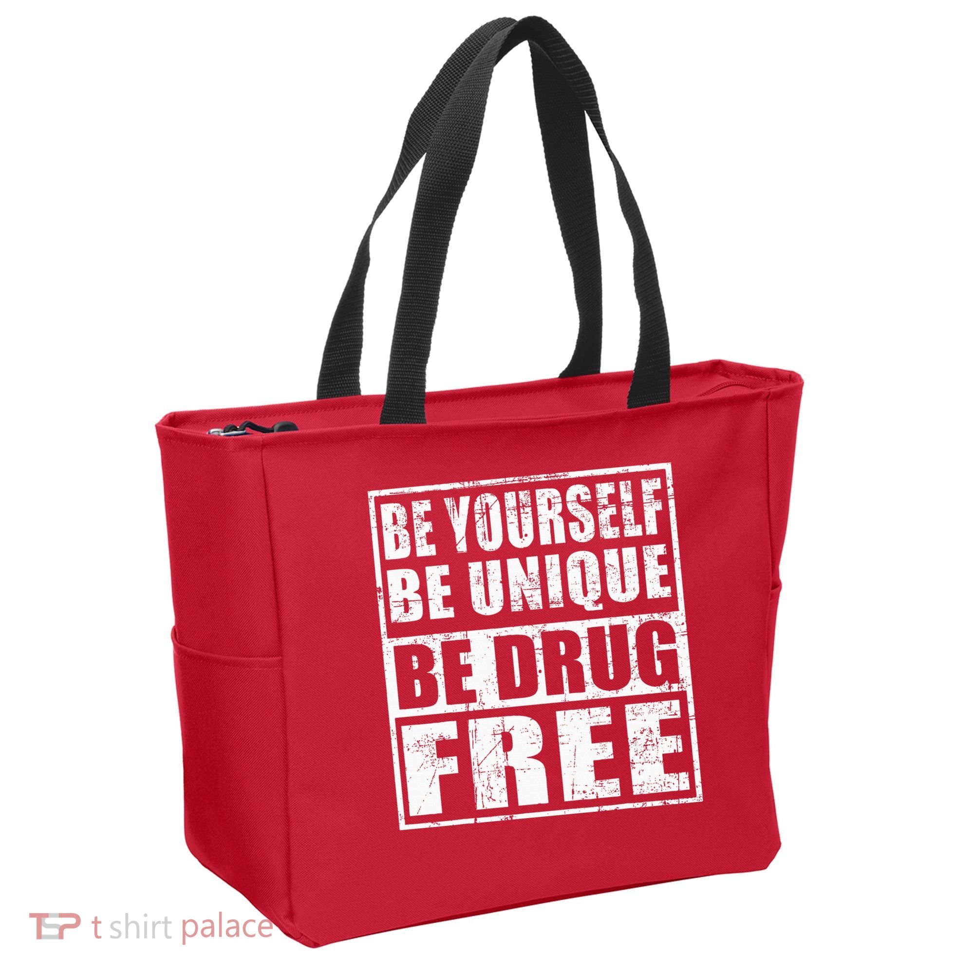 Red Ribbon Squad Week Be Yourself Be Unique Be Drug Free Tote Bag