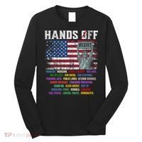 Resist Resistance Statue Of Liberty Hands Off Protest  Long Sleeve Shirt thumb 0