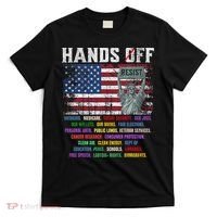 Resist Resistance Statue Of Liberty Hands Off Protest  T-Shirt thumb 0