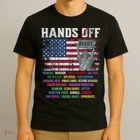 Resist Resistance Statue Of Liberty Hands Off Protest  T-Shirt thumb 3