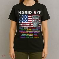 Resist Resistance Statue Of Liberty Hands Off Protest  T-Shirt thumb 4