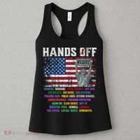Resist Resistance Statue Of Liberty Hands Off Protest  Women's Tank Top thumb 3