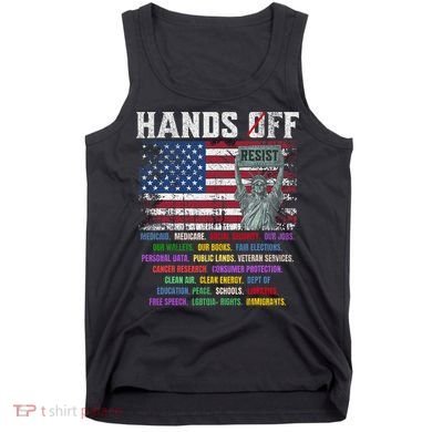 Resist Resistance Statue Of Liberty Hands Off Protest  Tank Top