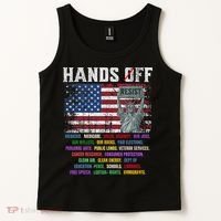 Resist Resistance Statue Of Liberty Hands Off Protest  Tank Top thumb 2