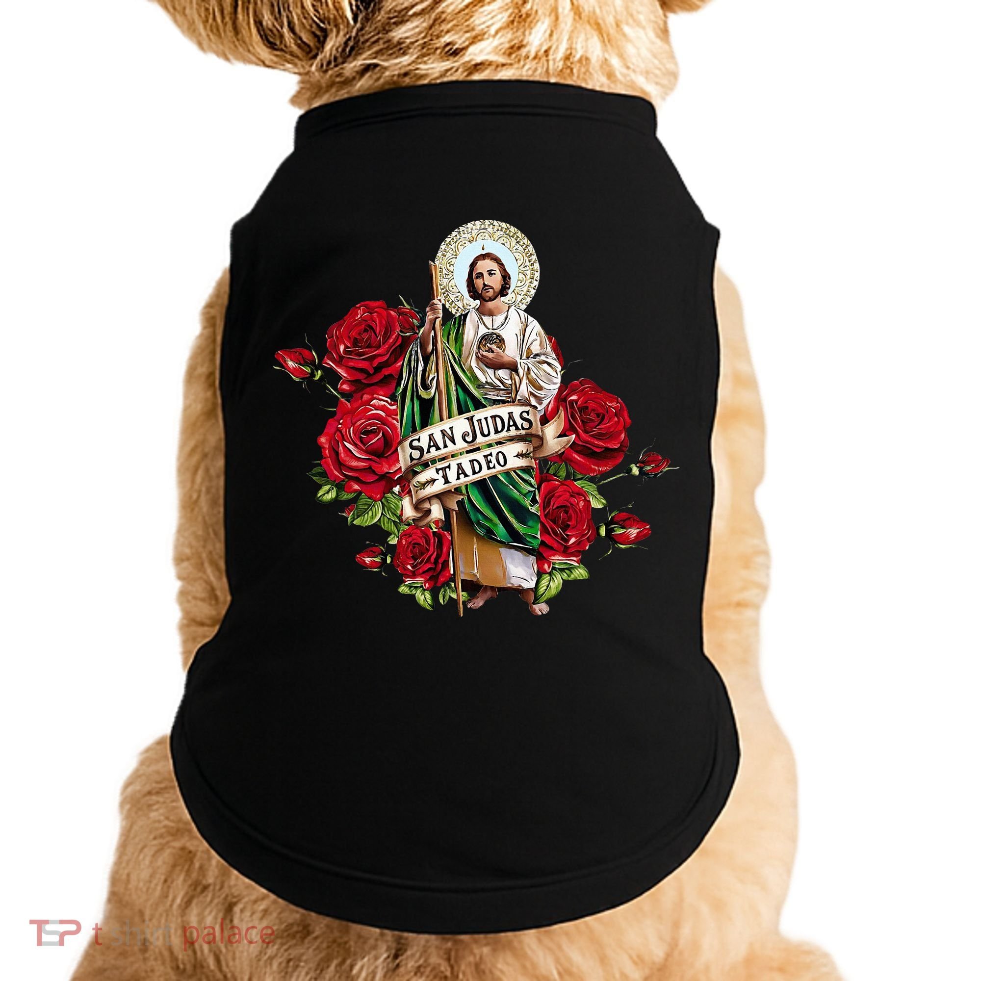 Red Roses San Judas Tadeo Con Bandera De MéXico Doggie Tank