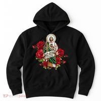 Red Roses San Judas Tadeo Con Bandera De MéXico Hoodie thumb 0