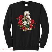 Red Roses San Judas Tadeo Con Bandera De MéXico Sweatshirt thumb 0