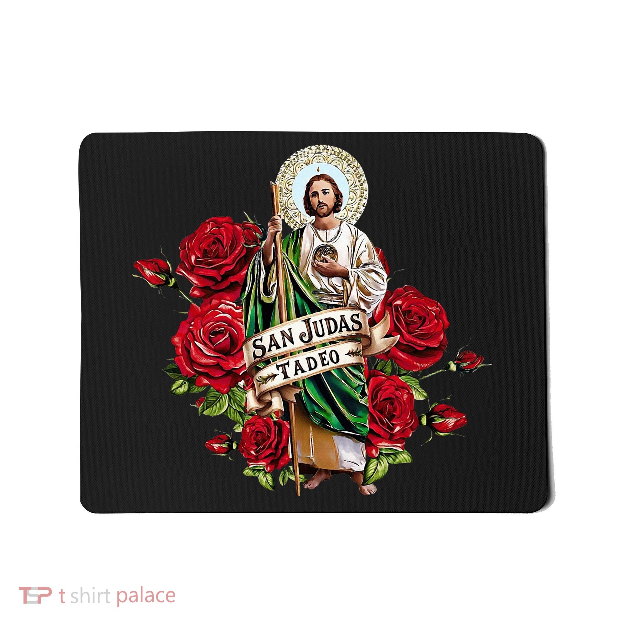Red Roses San Judas Tadeo Con Bandera De MéXico Mousepad