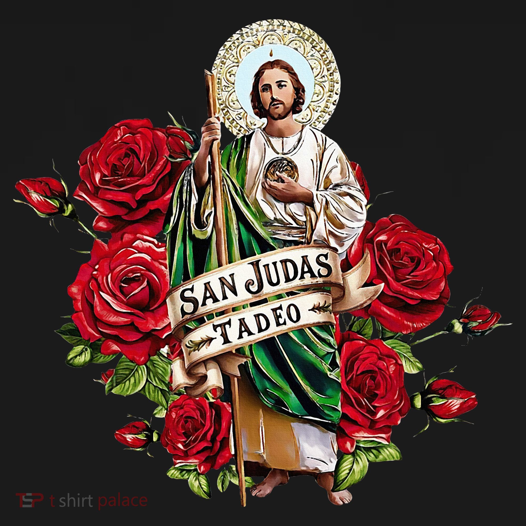 Red Roses San Judas Tadeo Con Bandera De MéXico Mousepad