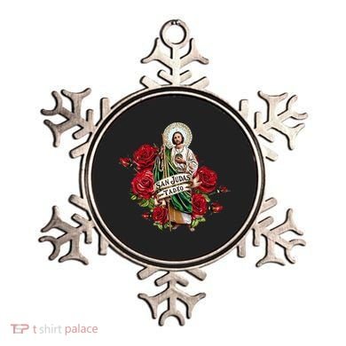 Red Roses San Judas Tadeo Con Bandera De MéXico Ornament