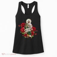 Red Roses San Judas Tadeo Con Bandera De MéXico Women's Tank Top thumb 0