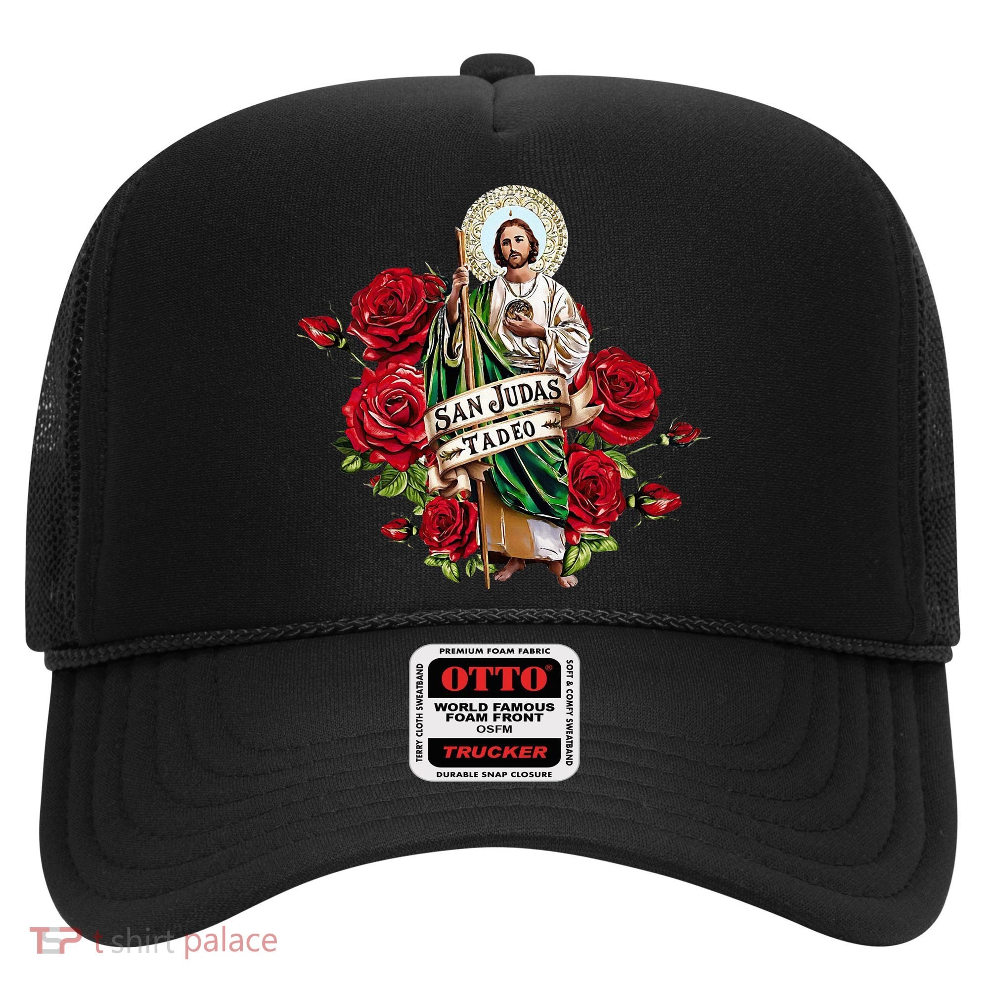 Red Roses San Judas Tadeo Con Bandera De MéXico Hat