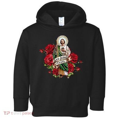 Red Roses San Judas Tadeo Con Bandera De MéXico Toddler Hoodie