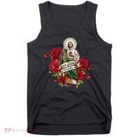 Red Roses San Judas Tadeo Con Bandera De MéXico Tank Top thumb 0