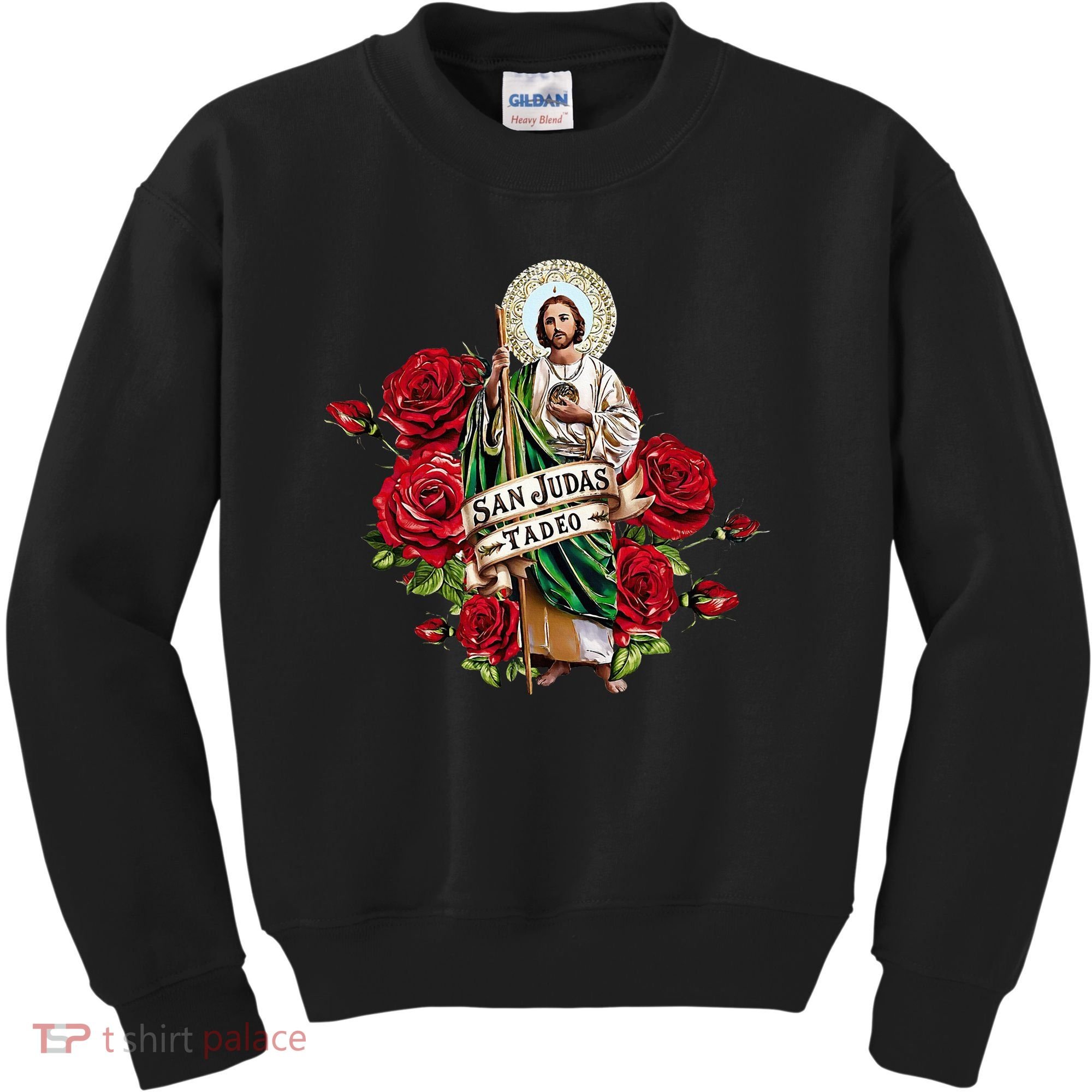 Red Roses San Judas Tadeo Con Bandera De MéXico Kids Sweatshirt