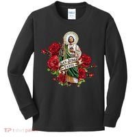 Red Roses San Judas Tadeo Con Bandera De MéXico Kids Long Sleeve Shirt thumb 0