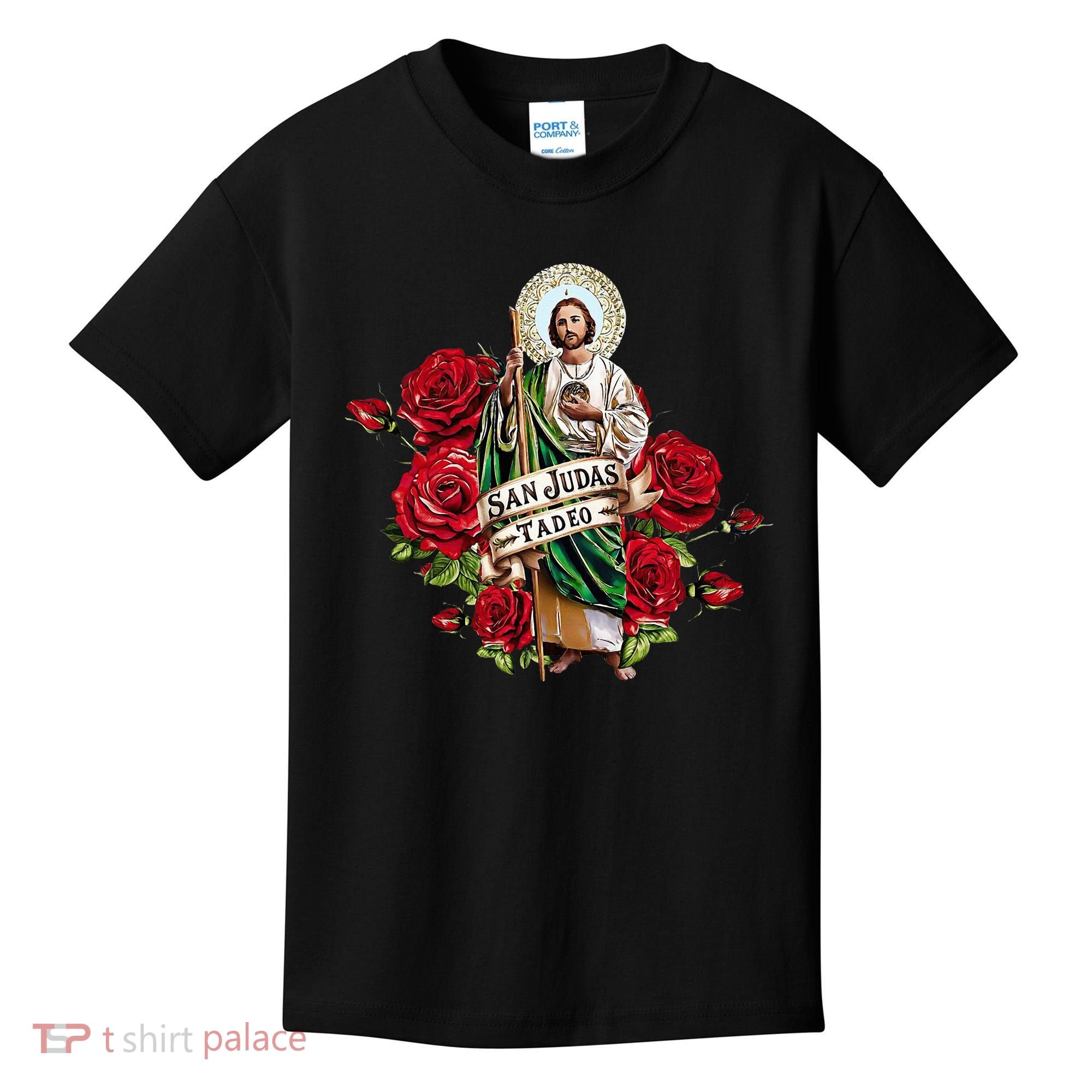 Red Roses San Judas Tadeo Con Bandera De MéXico Kids T-Shirt