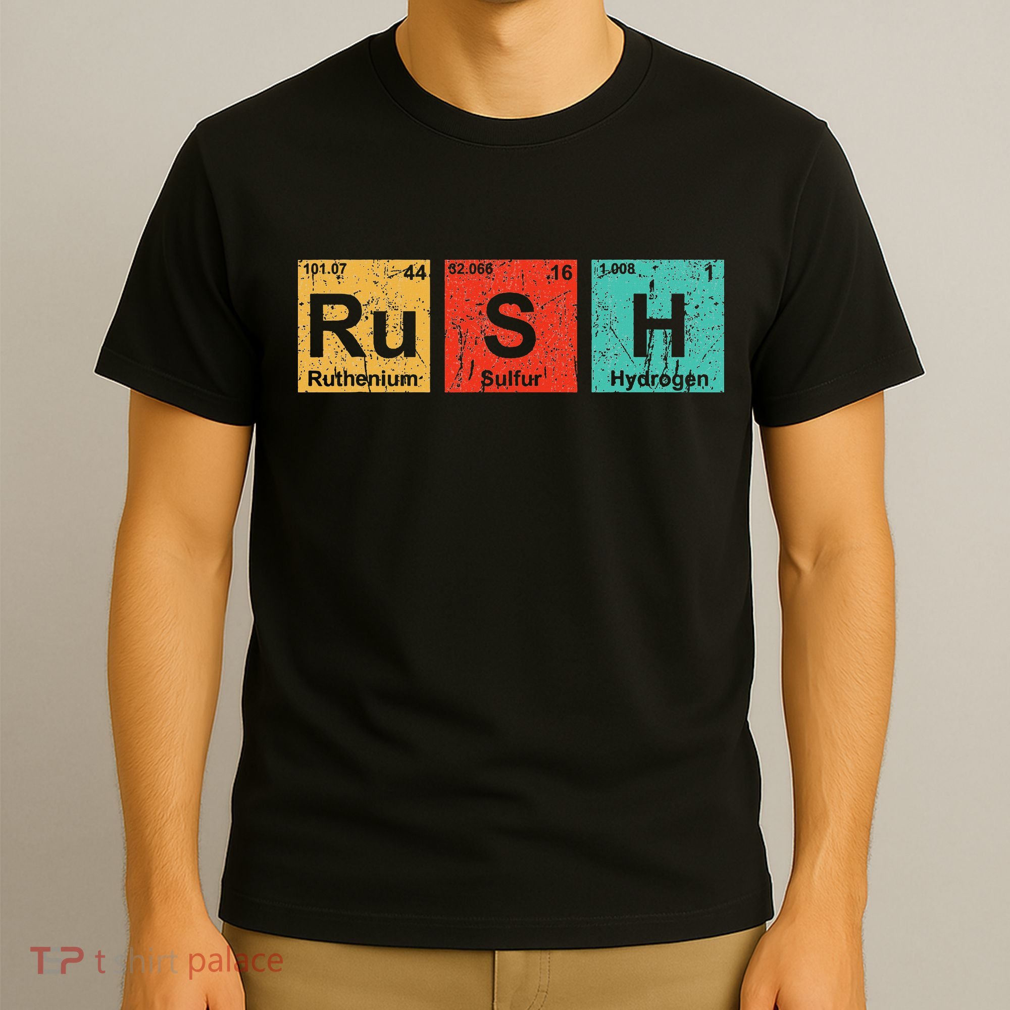 Rush (ru S H) Periodic Table Elements T-Shirt